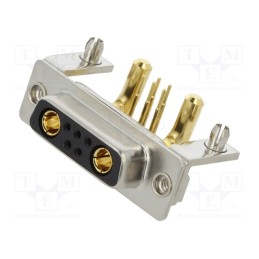 1 pcs x MH CONNECTORS - MHCDR7W2S4 - Special D-Sub, PIN: 7(2+5), plug, female, on PCBs, THT, MHCD, 240V