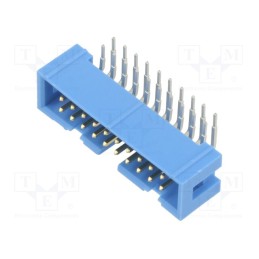 1 pcs x TE Connectivity - 2-1761605-7 - Socket, IDC, male, PIN: 20, angled 90°, THT, gold-plated, 2.54mm