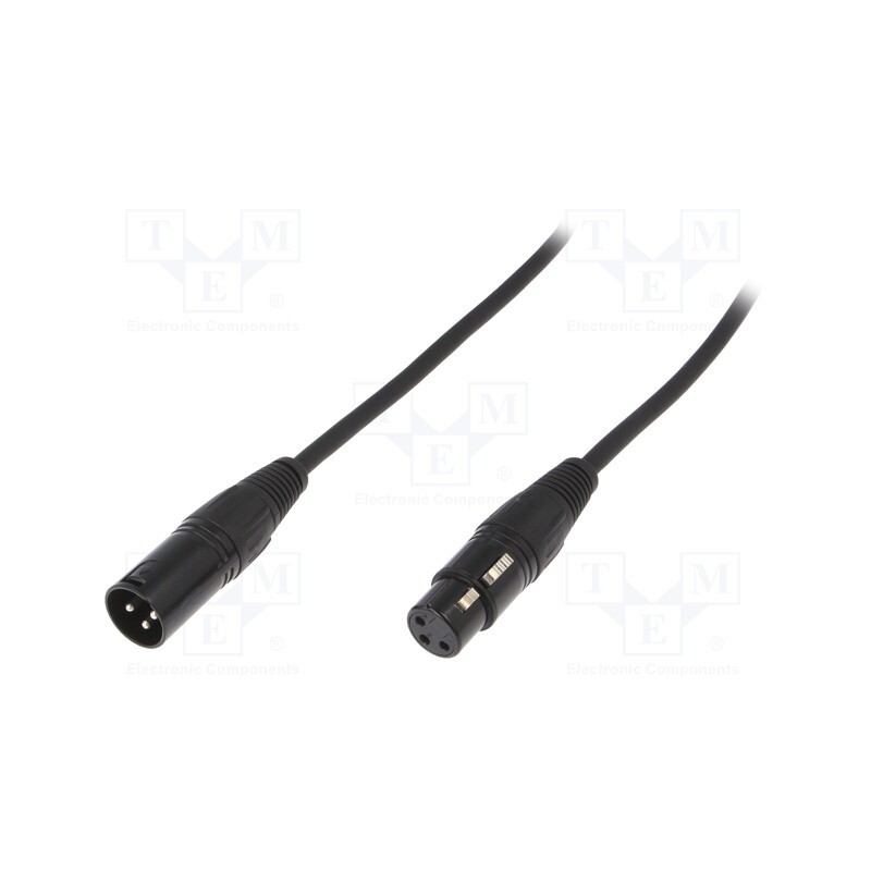 1 pcs x CLIFF - FC619105 - Male-female, PIN: 3, Cable: XLR-XLR, 5m
