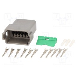 1 pcs x DEUTSCH - S-DT 04-12 PA - Connector: wire-wire, DT, male, plug, for cable, PIN: 12, crimped