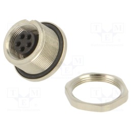 1 pcs x BINDER - 09 0416 80 05 - Connector: M9, socket, female, Plating: gold-plated, 125V, IP67