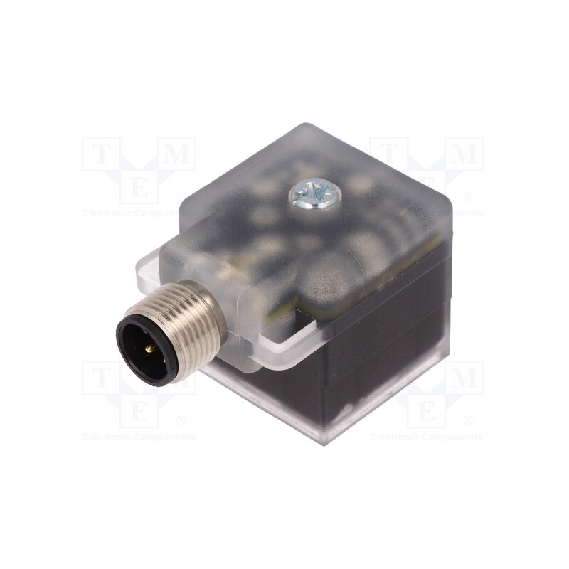 1 pcs x LUMBERG AUTOMATION - 28993 VAD 1B-1-3-M12-5 - Adapter, DIN 43650 plug,M12 male, PIN: 3, angled 90°, form A