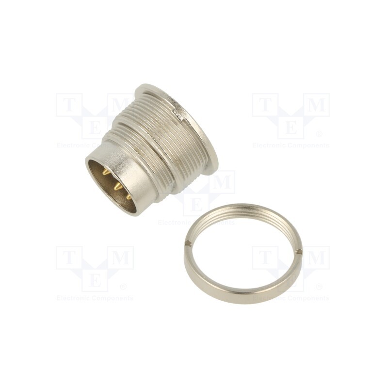 1 pcs x BINDER - 09 0315 89 05 - Connector: M16, socket, male, soldering, PIN: 5, 6A, 150V, straight