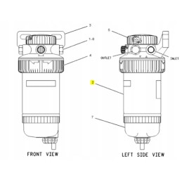 Fuel filter cat backhoe loader cva