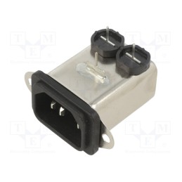 1 pcs x SCHAFFNER - FN9226-1-02 - Connector: AC supply, socket, male, 1A, 250VAC, C14 (E),EMC/EMI