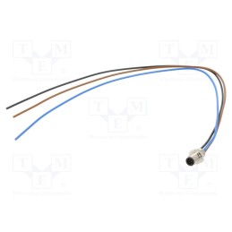 1 pcs x BINDER - 09 3105 00 03 - Connector: M5, socket, 707, male, PIN: 3, unshielded, gold-plated, 1A