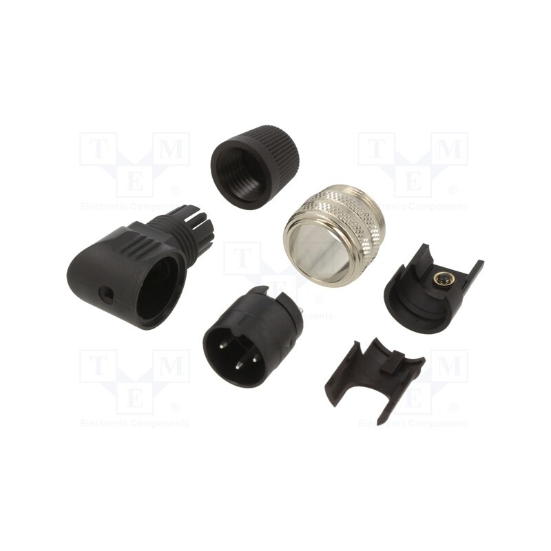 1 pcs x BINDER - 09 0135 72 03 - Connector: M16, plug, male, soldering, for cable, PIN: 3, 7A, 150V