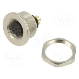 1 pcs x BINDER - 09 0428 00 08 - Connector: M9, socket, female, Plating: gold-plated, 125V, IP67