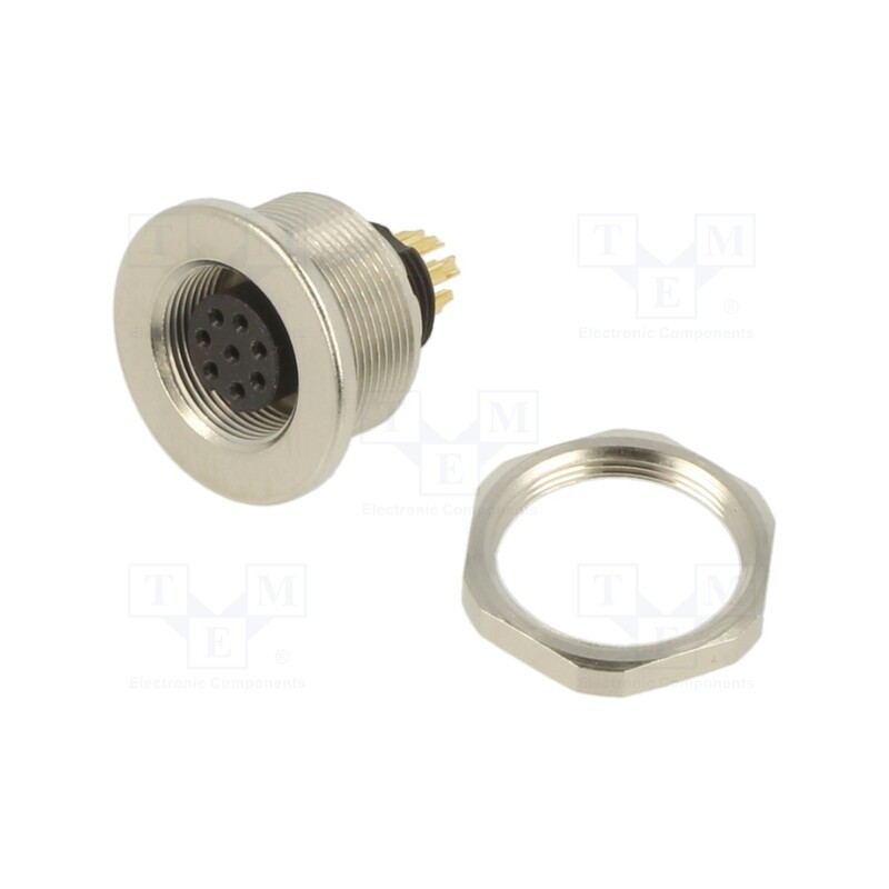1 pcs x BINDER - 09 0428 00 08 - Connector: M9, socket, female, Plating: gold-plated, 125V, IP67
