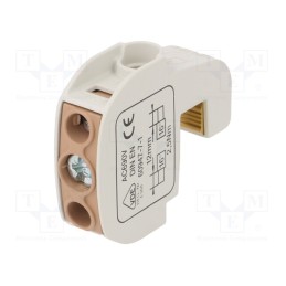 1 pcs x SIMET - 81550015 - Splice terminal: rail, 16mm2, ways: 1, terminals: 2, brown, 690V