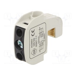 1 pcs x SIMET - 81550007 - Splice terminal: rail, 16mm2, ways: 1, terminals: 2, black, 690V