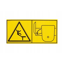 Naklejrsm9 warning sticker caution edge