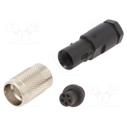 1 pcs x BINDER - 99 0414 00 05 - Connector: M9, plug, female, Plating: gold-plated, 125V, IP67, PIN: 5
