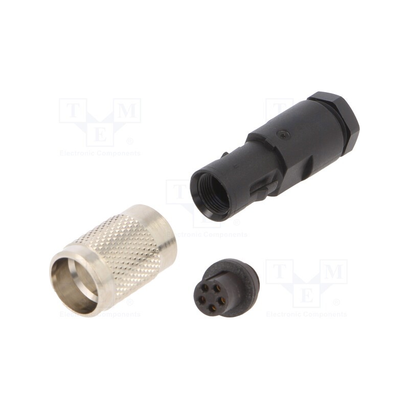 1 pcs x BINDER - 99 0414 00 05 - Connector: M9, plug, female, Plating: gold-plated, 125V, IP67, PIN: 5