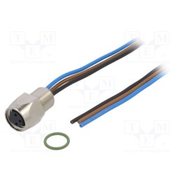 1 pcs x LUMBERG AUTOMATION - 11291 RKMF 3/0,5 M - Connector: M8, 0.5m, female, PIN: 3, for panel mounting,screwed