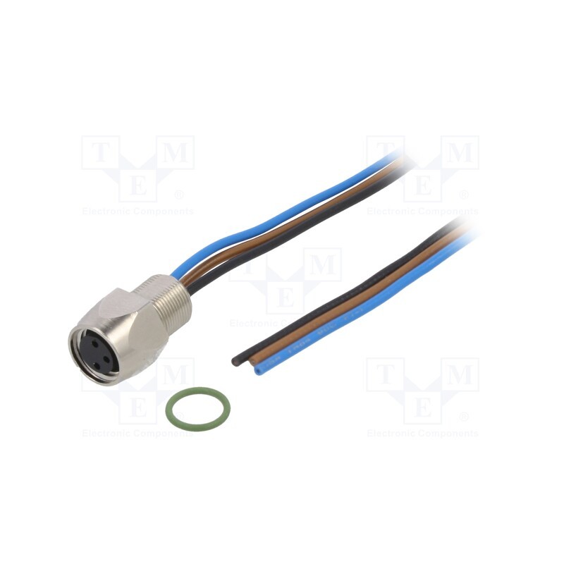 1 pcs x LUMBERG AUTOMATION - 11291 RKMF 3/0,5 M - Connector: M8, 0.5m, female, PIN: 3, for panel mounting,screwed