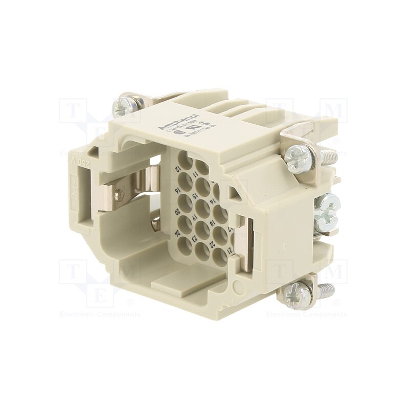 1 pcs x AMPHENOL - C14610A0240009 - Connector: HDC, contact insert, male, C146,heavy|mate DD, PIN: 24