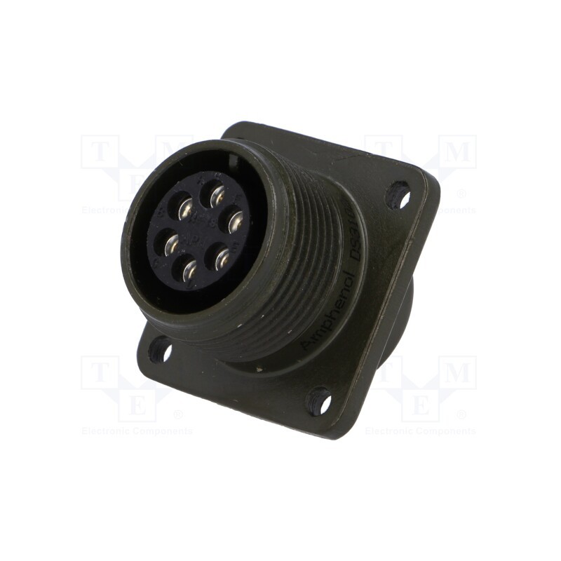 1 pcs x AMPHENOL - DS3102A 14S-6S - Connector: circular, size 14S, MS/DS, aluminium alloy, olive, 13A