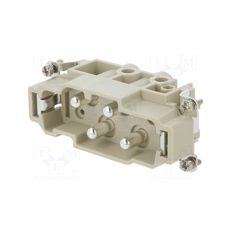1 pcs x DEGSON ELECTRONICS - DK-4/0-M - Connector: HDC, contact insert, male, DK, PIN: 6, 2+PE,4+PE, 16÷80A