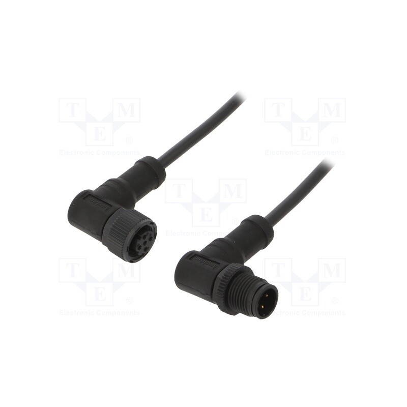 1 pcs x AMPHENOL LTW - MSDP04MR-SDPFR-SB001 - Cable: for sensors/automation, PIN: 4, M12-M12, D code-Ethernet