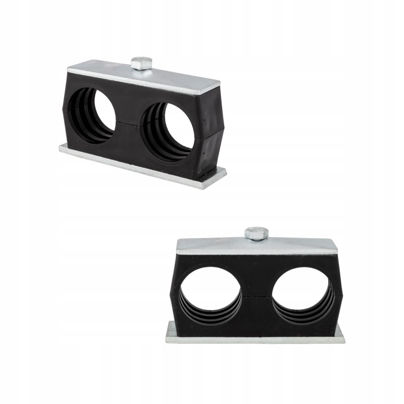 Complete double clamp 38mm black hydrolider