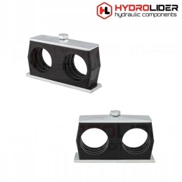 Complete double clamp 38mm black hydrolider