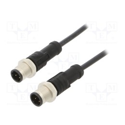 1 pcs x AMPHENOL LTW - M12D04ML-12DML-SB001 - Cable: for sensors/automation, PIN: 4, M12-M12, D code-Ethernet