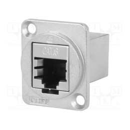 1 pcs x CLIFF - CP30222SM - Coupler, FT, Cat: 6, shielded, Layout: 8p8c, RJ45 socket,both sides