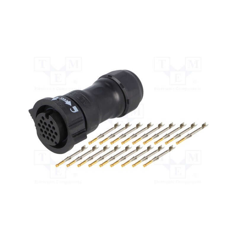 1 pcs x AMPHENOL LTW - DD-18BFFA-QL8MP0 - Connector: circular, female, plug, crimped, PIN: 18, 22AWG÷20AWG