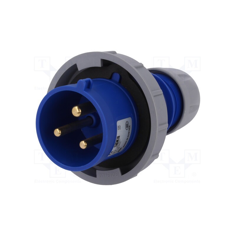 1 pcs x PCE - 0232-6 - Connector: AC supply, plug, male, 32A, 230VAC, IEC 60309, IP67