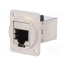 1 pcs x CLIFF - CP30222SM3 - Coupler, FT, Cat: 6, shielded, Layout: 8p8c, RJ45 socket,both sides