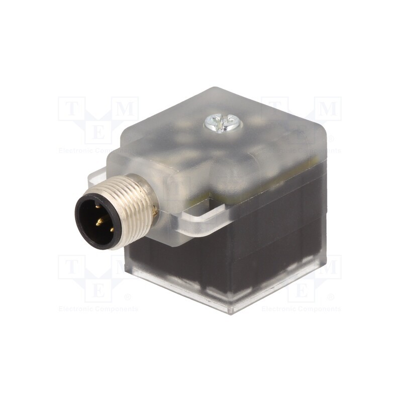 1 pcs x LUMBERG AUTOMATION - 30567 VAD 1F-4-3-M12-5 - Adapter, DIN 43650 plug,M12 male, PIN: 3, angled 90°, form A