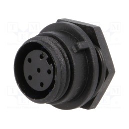 1 pcs x BULGIN - PX0412/06S - Connector: circular, socket, female, PIN: 6, w/o contacts, IP68