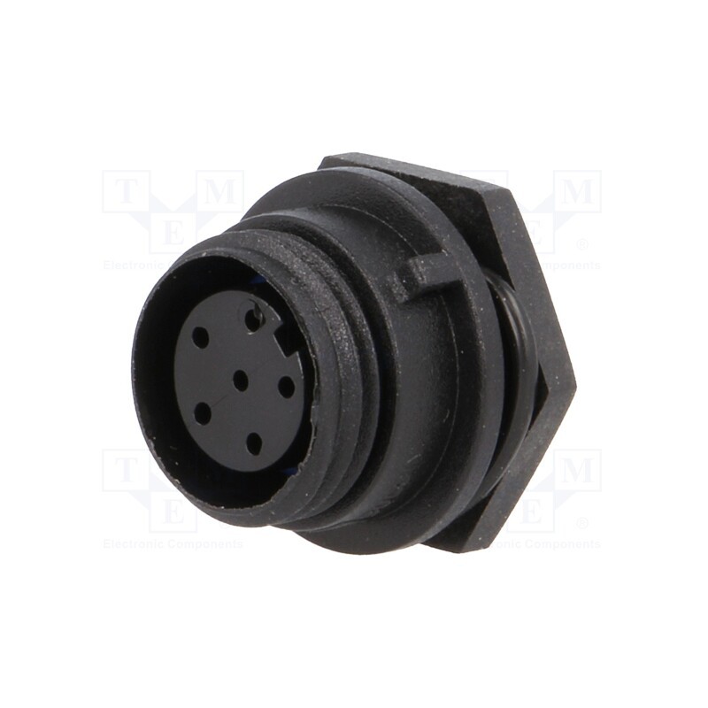 1 pcs x BULGIN - PX0412/06S - Connector: circular, socket, female, PIN: 6, w/o contacts, IP68