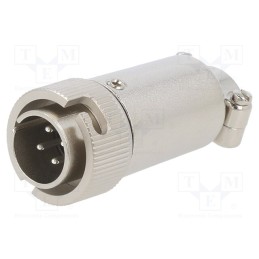 1 pcs x HIROSE - RM12BPE-4PH(76) - Connector: circular, RM,RM12, plug, male, straight, PIN: 4, 500V, 5A