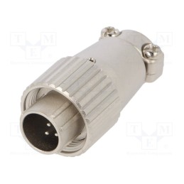 1 pcs x HIROSE - JR13PK-5P(71) - Connector: circular, JR, plug, male, straight, PIN: 5, silver plated