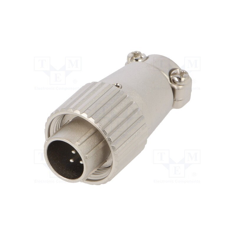 1 pcs x HIROSE - JR13PK-5P(71) - Connector: circular, JR, plug, male, straight, PIN: 5, silver plated