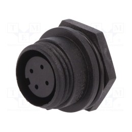 1 pcs x BULGIN - PX0412/04S - Connector: circular, socket, female, PIN: 4, w/o contacts, IP68