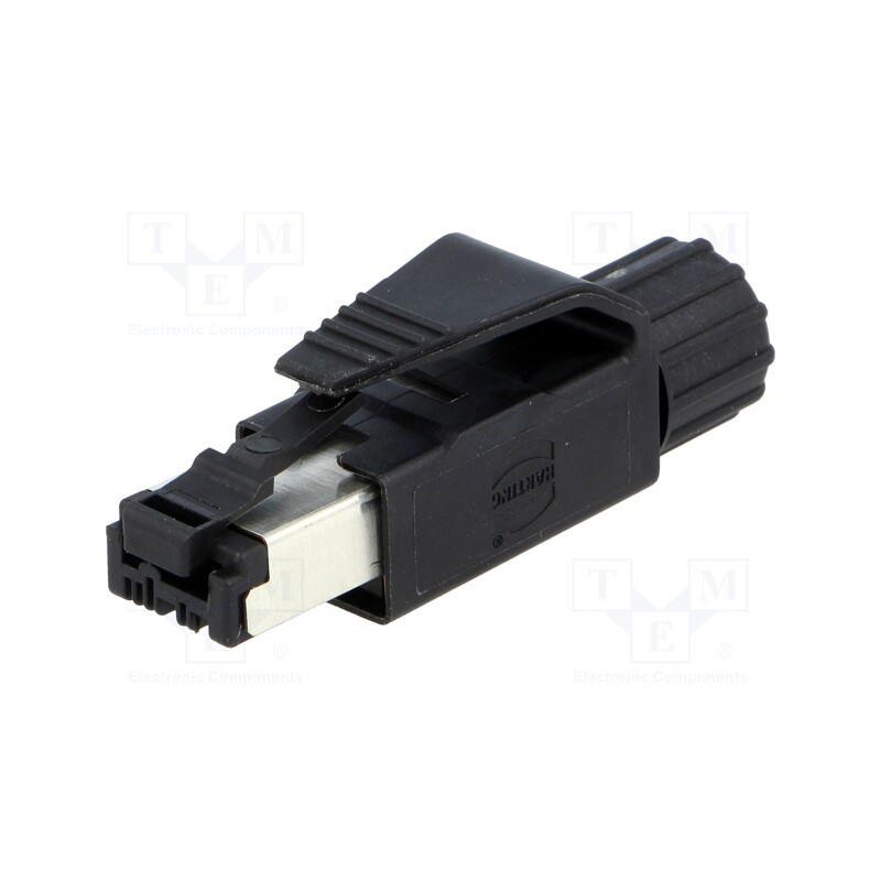 1 pcs x HARTING - 9451511100 - Plug, RJ45, PIN: 4, Cat: 5, gold-plated, Layout: 8p4c, 6.1÷6.9mm, IDC