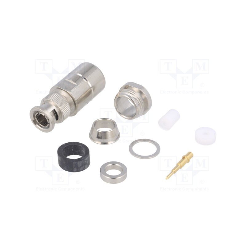 1 pcs x TELEGu00c4RTNER - J01000A1940 - Plug, BNC, male, straight, 50Ω, RG213,RG214,RG216,RG393, clamp
