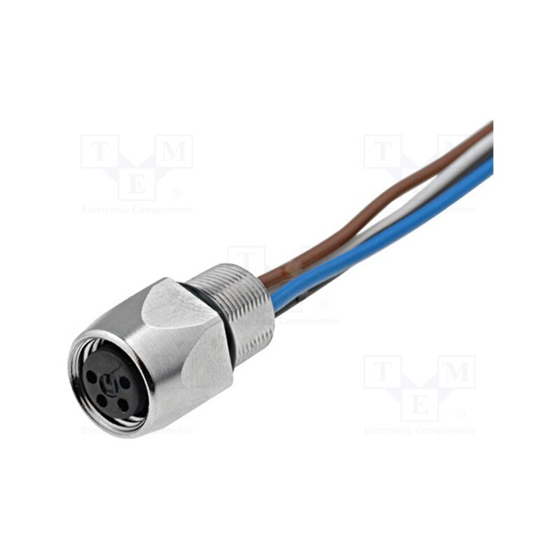 1 pcs x HIRSCHMANN - 933382100 ELKE 4408 V FM 8 05 - Connector: M8, 0.5m, female, PIN: 4, with leads, socket, E, 4A, IP67