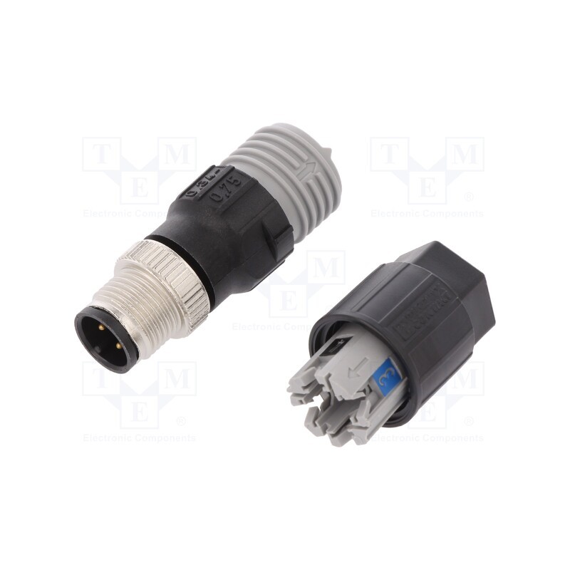 1 pcs x PHOENIX CONTACT - SACC-M12MS-4QO-0,75-M 1641785 - Plug, M12, PIN: 4, male, A code-DeviceNet / CANopen, for cable, IDC