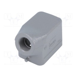 1 pcs x HARTING - 19300061540 - Enclosure: for HDC connectors, Han® B, size 6B, for cable, angled