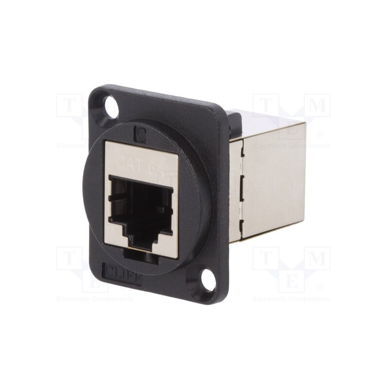 1 pcs x CLIFF - CP30225S - Coupler, FT, Cat: 6a, shielded, Layout: 8p8c, 19x24mm, Mat: plastic