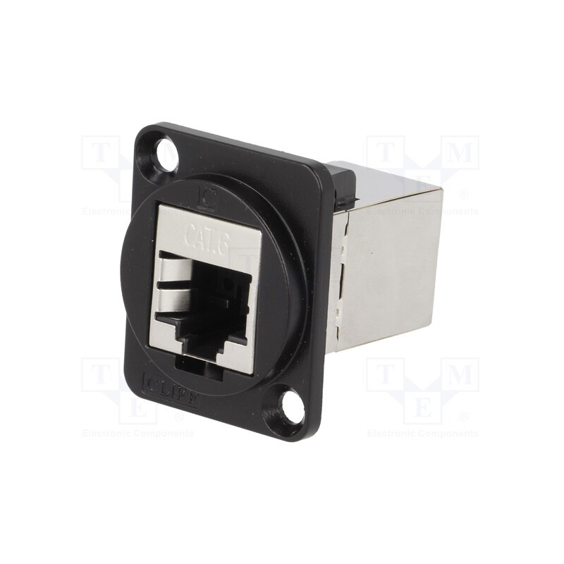 1 pcs x CLIFF - CP30222SMB - Coupler, FT, Cat: 6, shielded, Layout: 8p8c, RJ45 socket,both sides