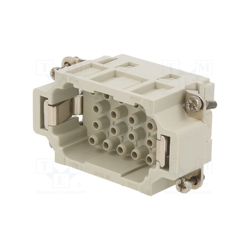 1 pcs x AMPHENOL - C14610A01850010 - Connector: HDC, contact insert, male, C146,heavy|mate EE, PIN: 18