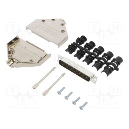 1 pcs x Amphenol Communications Solutions - L17DTPK-M-37+L717HDC62P - D-Sub HD, PIN: 62, male, straight, soldering, for cable, g