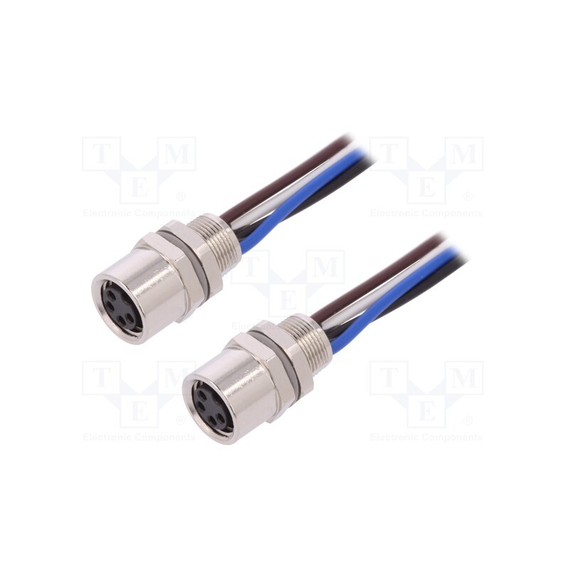 1 pcs x TE Connectivity - T4073014041-001 - Connector: M8, Len: 0.2m, female, PIN: 4, socket, IP67, 30V