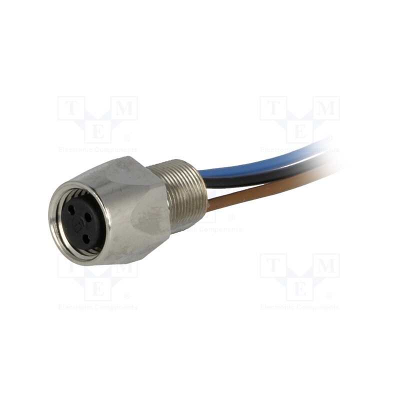 1 pcs x HIRSCHMANN - 933383100 ELKE 3308VFM805 - Connector: M8, 0.5m, female, PIN: 3, with leads, socket, E, 4A, IP67