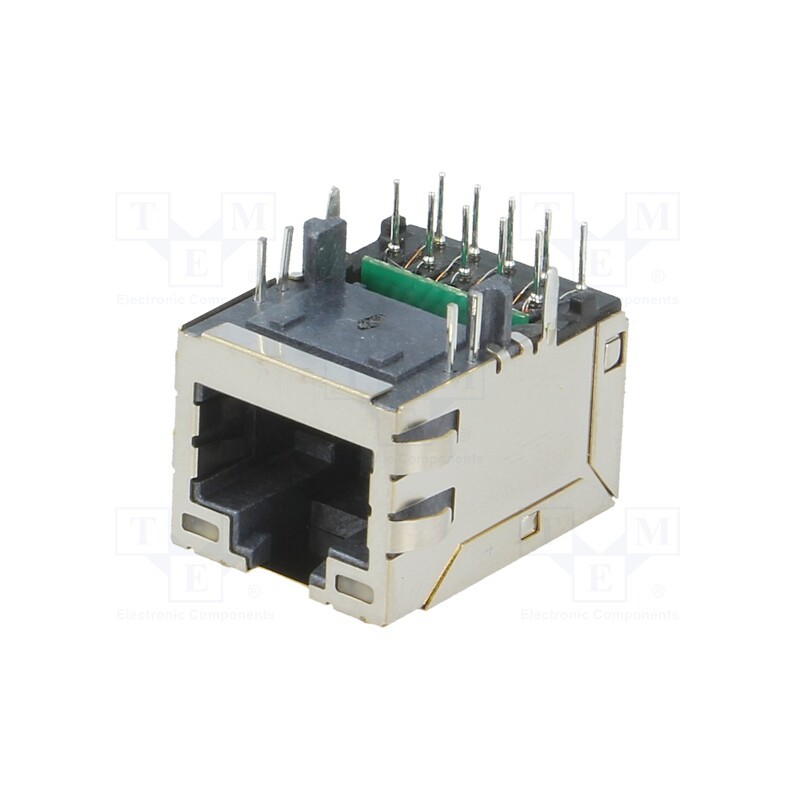 1 pcs x MOLEX - 936273601 - Socket, RJ45, MXMag, PIN: 8, shielded,with LED, gold-plated, THT